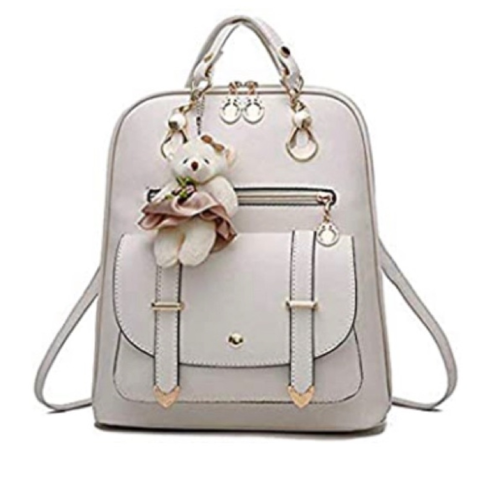 Fashionable backpack, Ivory colour, One Size